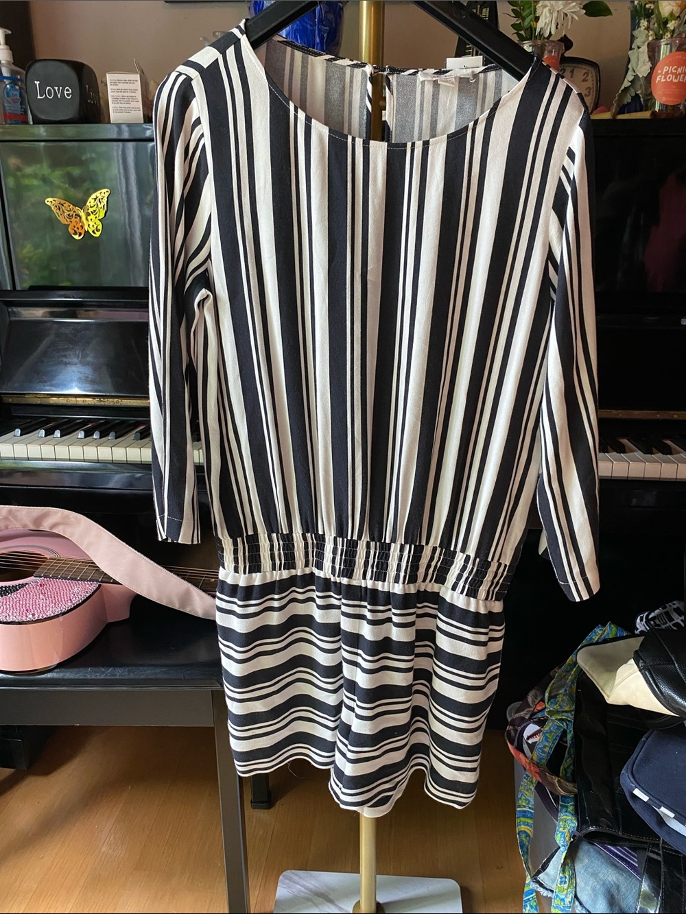 Ella Moss Black and White Striped Jumpsuit